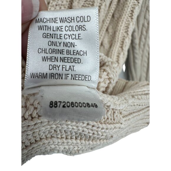 Croft & Barrow Cable Knit‎ Sweater Womens Size L Cabincore Cozycore Gorpcore - Picture 4 of 11